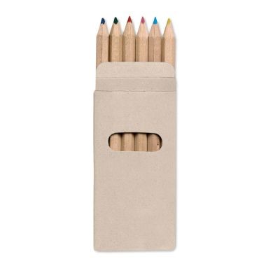 6 COLOUR PENCIL SET in Box