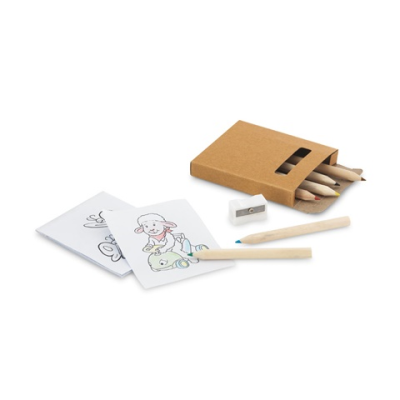 ANIM COLOURING SET with Colouring Pencil Set in Natural