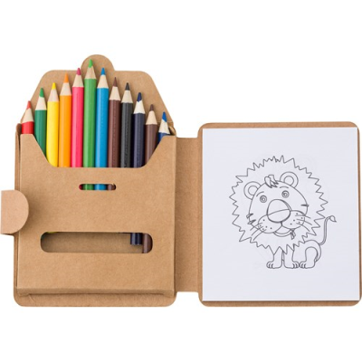 CARDBOARD CARD COLOURING SET in Various