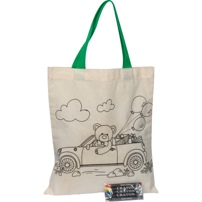 COTTON BAG FOR COLORING in Beige
