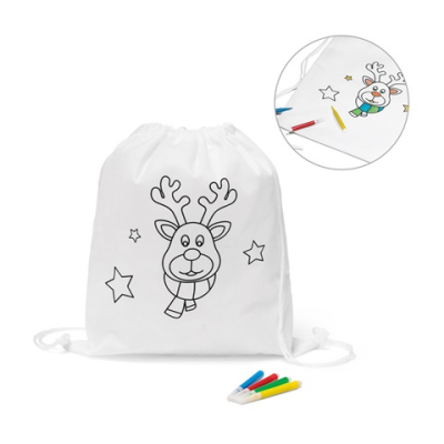 GLENCOE CHILDRENS COLOURING DRAWSTRING BAG