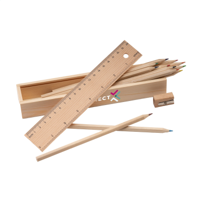 LINIBOX COLOURING PENCIL SET in Wood