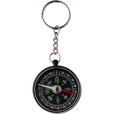 COMPASS KEYRING in Black