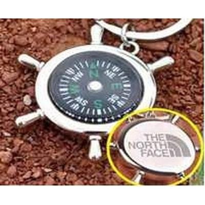 RUDDER COMPASS KEYRING CHAIN