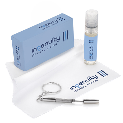 3 PIECE GLASSES AND SCREEN CLEANING KIT in a Printed Box