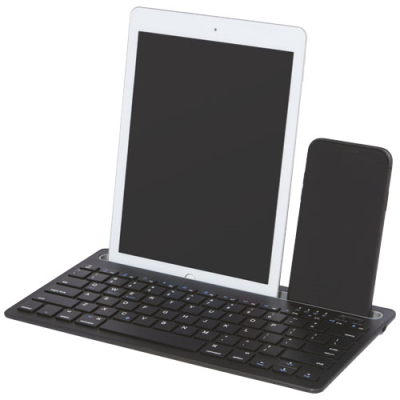 HYBRID MULTI-DEVICE KEYBOARD with Stand in Solid Black