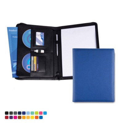 A4 DELUXE ZIP CONFERENCE FOLDER in Soft Touch Vegan Torino PU