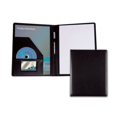 BLACK BELLUNO PU A4 CONFERENCE FOLDER