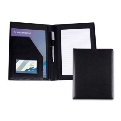 BLACK BELLUNO PU A5 CONFERENCE FOLDER