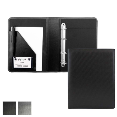 CARBON FIBRE TEXTURED PU A5 RING BINDER