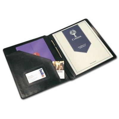 COLLINS DELUXE PORTFOLIO CONFERENCE FOLDER in Black