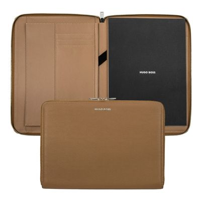 CONFERENCE FOLDER ZIP A4 PURE ICONIC CAMEL