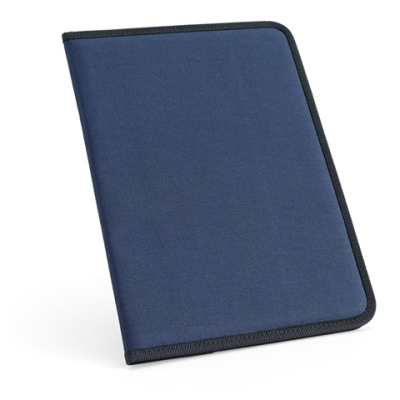 CUSSLER A4 FOLDER in 600D with Lined Sheet Pad in Blue