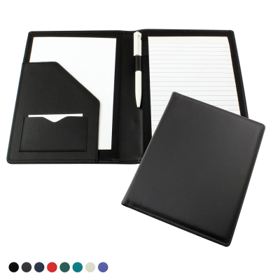 DELUXE A5 CONFERENCE FOLDER RECYCLED ECO FRIENDLY ELEATHER in a Choice of 8 Colours