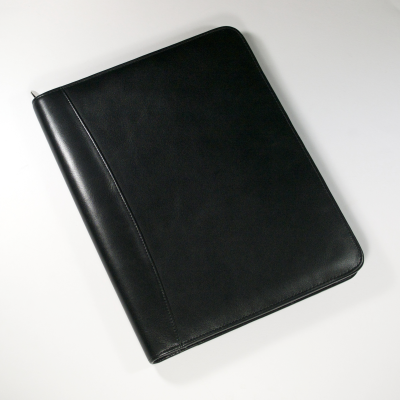 ECO-VERDE A4 ZIP FOLDER IN BLACK