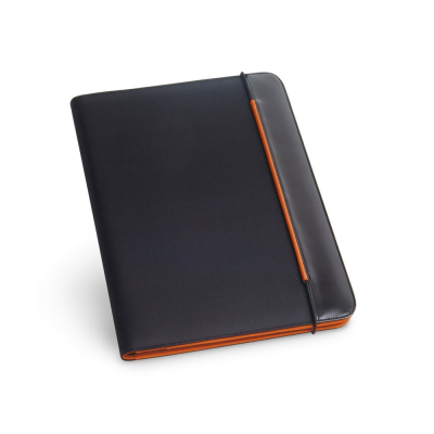 FITZGERALD A4 FOLDER in PU & 800D with Lined Pages in Orange