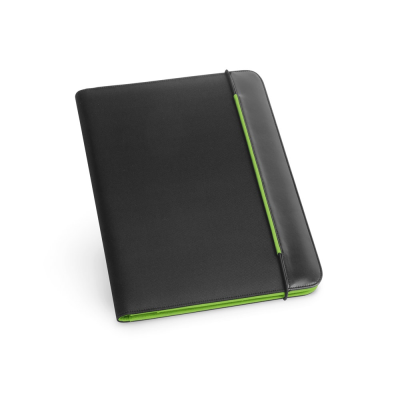 FITZGERALD A4 FOLDER in PU & 800D with Lined Pages in Pale Green