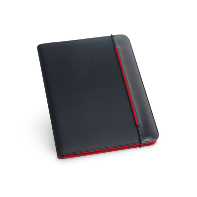 FITZGERALD A4 FOLDER in PU & 800D with Lined Pages in Red