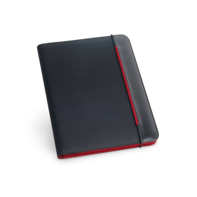 FITZGERALD A4 FOLDER in PU & 800D with Lined Sheet Pad in Red