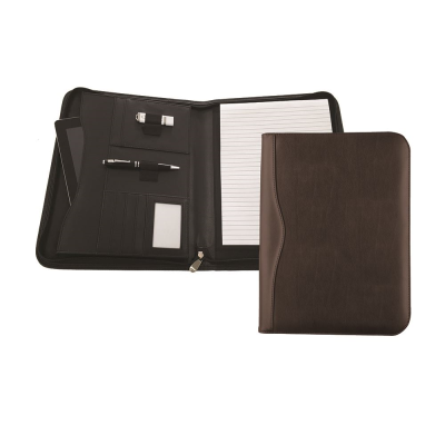 HOUGHTON A4 DELUXE ZIP CONFERENCE FOLDER with Padded Tablet or Laptop Pocket