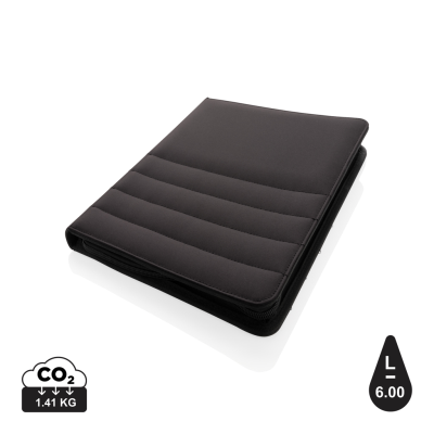 IMPACT AWARE™ RPET A4 PORTFOLIO with Zipper in Black