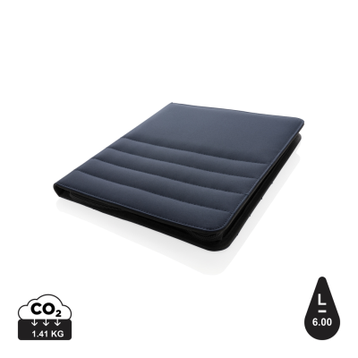 IMPACT AWARE™ RPET A4 PORTFOLIO with Zipper in Navy