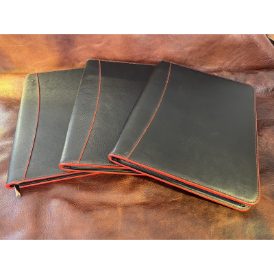 LEATHER A4 ZIP FOLDER