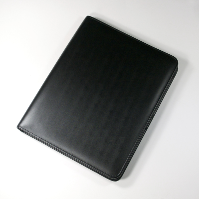 MALVERN A4 NON-ZIPPED FOLDER IN BLACK