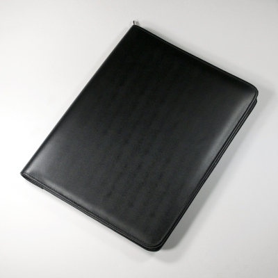 MALVERN A4 ZIP FOLDER IN BLACK