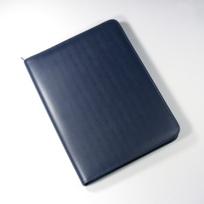 MALVERN A4 ZIP FOLDER IN NAVY
