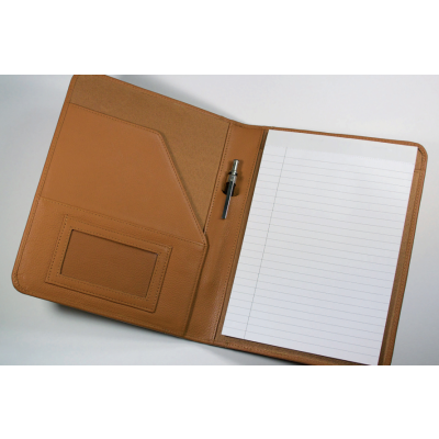 MELBOURNE A5 NON-ZIPPED FOLDER IN TAN