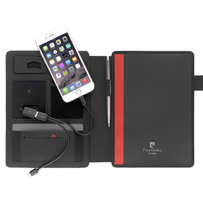 PIERRE CARDIN MILANO CONFERENCE FOLDER with Power Bank