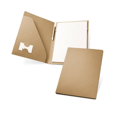POE A4 CARDBOARD CARD FOLDER with Cube Block of Plain x Sheet