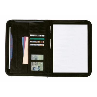 PORTFOLIO SYMPOSIUM in Din A4 Format with Zip, Writing Pad, Several Slip-in Pockets, & Pen Holder
