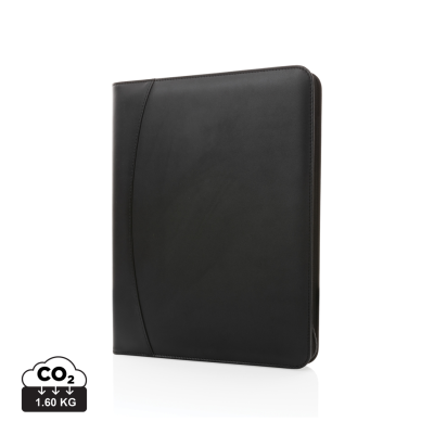RCS RPU DELUXE TECH PORTFOLIO with Zipper in Black - PROMOTIONAL CORPORATE GIFT