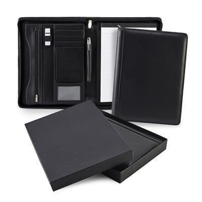 SANDRINGHAM NAPPA LEATHER DELUXE ZIP A4 CONFERENCE PAD HOLDER