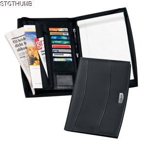 SOLUTIONS A4 ZIP LEATHER CONFERENCE FOLDER