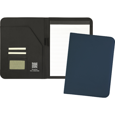 SUNDRIDGE RECYCLED A4 PU CONFERENCE FOLDER in Blue Navy