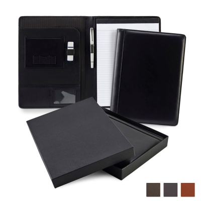 TRIM SANDRINGHAM NAPPA LEATHER COLOURS A4 CONFERENCE PAD HOLDER