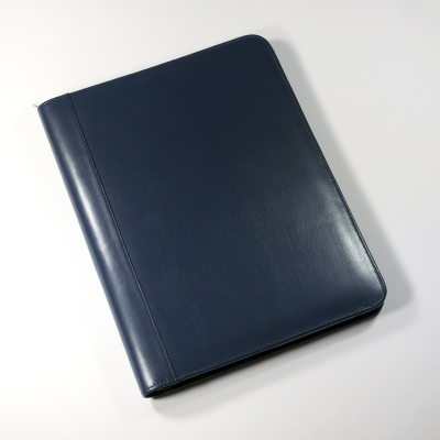 WARWICK A4 ZIP FOLDER IN NAVY