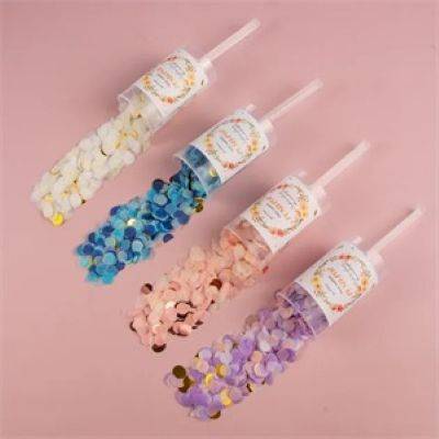 PUSH POP CONFETTI POPPERS CANNON