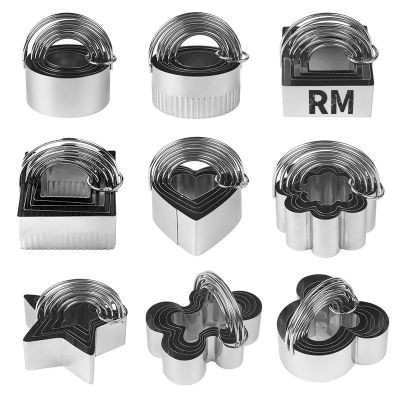 5 PIECES BISCUIT CUTTER SET with Handle