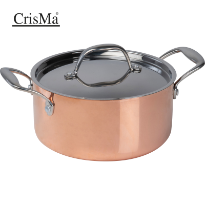 CRISMA COPPER POT with Lid in Copper 