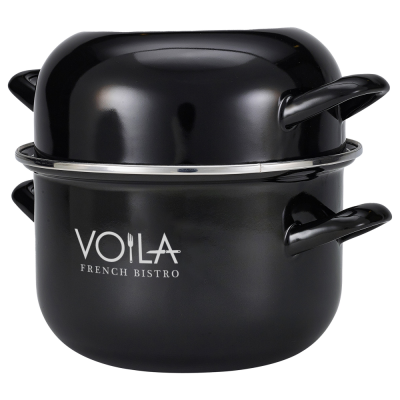 ENAMEL MUSSEL POT LARGE