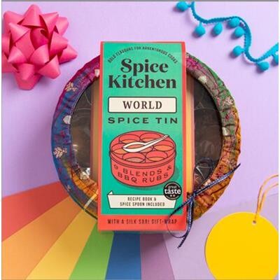 WORLD SPICE TIN with Silk Wrap