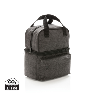 COOL BAG with 2 Thermal Insulated Insulated Compartments in Anthracite Grey