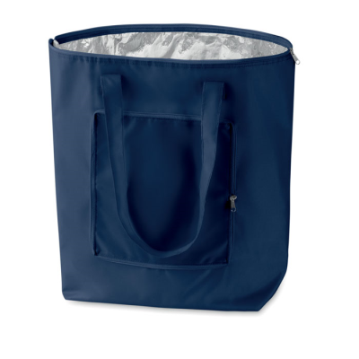FOLDING COOLER SHOPPER TOTE BAG in Blue
