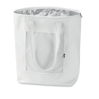 FOLDING COOLER SHOPPER TOTE BAG in White