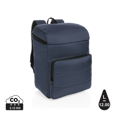 IMPACT AWARE™ RPET COOLER BACKPACK RUCKSACK in in Black & Navy