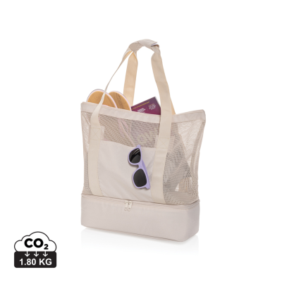 IQLO AWARE™ RPET 2-IN-1 COOLER TOTE in Beige